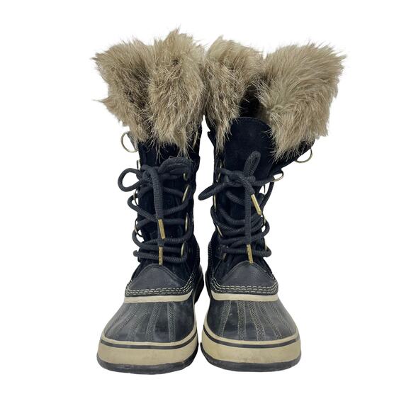 Sorel Joan of Arctic Waterproof Snow Boots Faux Fur Black Size 7 - Picture 5 of 10